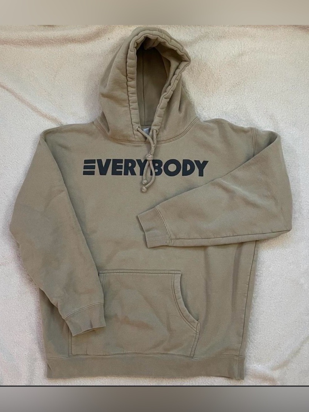 Official Logic “Everybody” album merchandise hoodie, tan & black, size Medium* - Picture 6 of 9